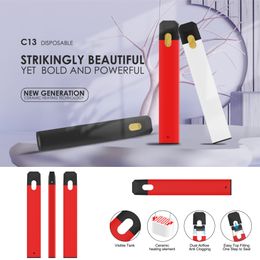 Authentic 1 gram Disposable Vape Pen Empty E Cig 1ml Red Black Ceramic Coil Atomizers Visual Tank 270mah Rechargeable Battery Ecig Thick Oil Cartridges Package