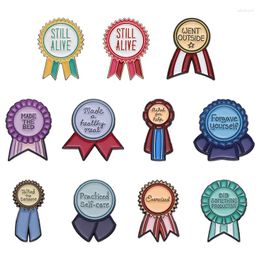 Brooches Creative And Personalized Medal Design Alloy Brooch Color Commemorative Letter Metal Badge