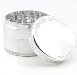63mm 4pcs Aluminium space case Grinders tobacco smoke cigarette detector grinding5653946