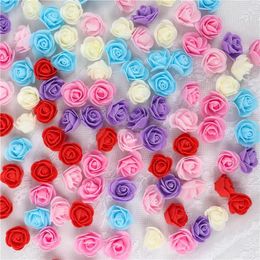 Decorative Flowers 50/100/200pcs PE Teddy Bearof Roses Foam Rose Flower 3.5cm Artificial Christmas Decor Home Valentines DIY Gifts