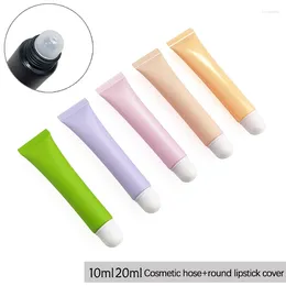 Storage Bottles 10/20ml Cosmetic Glossy Soft Tubes Matte Lipstick Lipgloss Essence Milk Subpackage Squeeze Bottle Refillable