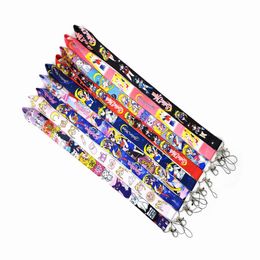 10pcs Cartoon Anime Lanyard Key Chain Neck Strap Key Camera ID Phone String Pendant Party Gift Accessories Small Whole5252204