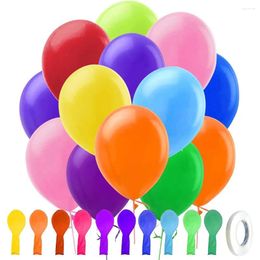 Party Decoration Metal Chrome Latex Balloons 100 Pack 12 Inches Assorted Colourful For Birthday Baby Shower Wedding Decor