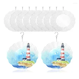 Decorative Figurines 5PCS 10 Inch Sublimation Wind Spinner Hanging Spinners For Indoor Outdoor Garden Decoration