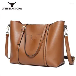 Shoulder Bags Autumn Winter Leather Big Women Tote Shopping Bag High Capacity Handbag Black Brown Green Crossbody Female