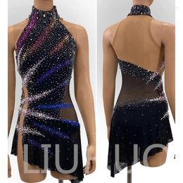 Stage Wear LIUHUO Ice Figure Skating Dress Girls Women Teens Stretchy Spandex Competition Wholesale