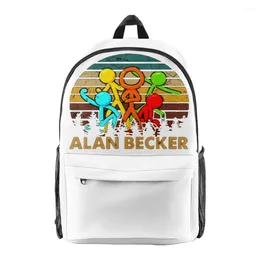 Backpack Harajuku Funny Alan Becker Pupil Bookbag Notebook Backpacks 3D Print Oxford Waterproof Boys/Girls Travel