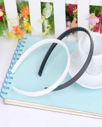 10PCS 10mm 15mm Wide Black Plastic Headbands with smooth teeth White Flat Teethed bands Base Hoops for DIY Hair jewelry9710064