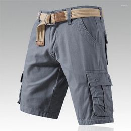 Men's Shorts Mens Casual Cargo Outdoor Sports Half Pants Bermuda American Style Streetwear Breathable Comfortable Grey