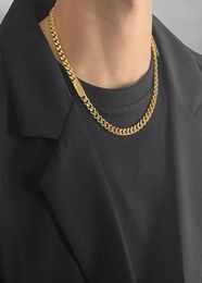 New Gold Silver Necklaces Miami Cuban Link Chain Mens Necklaces Hip Hop Stainless Steel Jewellery For Women6048707