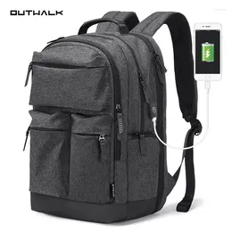 Backpack Business Casual Men's Waterproof Trendy Multi-Functional Usb Computer Large Capacity Travel Bag