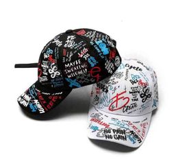 Fashion Cotton Wild Baseball Cap Unisex Men Hat Adjustable Black White Colour Printing Graffiti Golf Caps Outdoor Sun Hats99501134298421