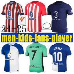 MORATA GRIEZMANN soccer jerseys 23 24 25 home away MEMPHIS M. LLORENTE Correa camiseta football shirt men kid R. CARRASCO DE PAUL Atletico MadridS 120th Anniversary 888