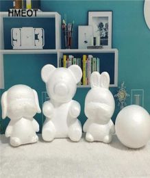 Decorative Flowers Wreaths Artificial Flower Rose Bear DIY White Foam Mold Teddy For Valentine039s Day Gifts Birthday Party W3978607