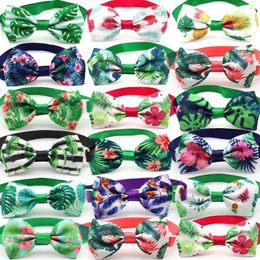 Dog Apparel 100pcs Summer Accessories Small Bow Ties Tropical Style Cat Bowties Collar Pet Grooming Products