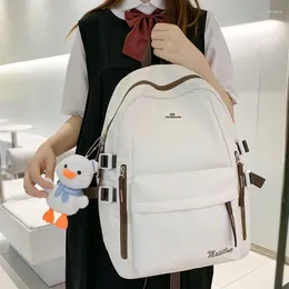 Backpack Fashion Women Bag Teenager Bookbag Girls Cute Student Black Shoolbag Kawaii Nylon Laptop Colle Travel Mochila