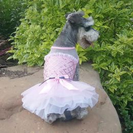 Dog Apparel Lovely Dresses Fabric Not Tight Costume Sweet Puppy Bling Sequin Princess Skirt Lace Dress Fine Workmanship