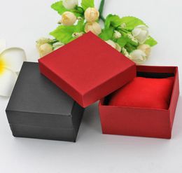 Fashion Watch boxes black red paper square watch case with pillow jewelry display box storage box YD01245590903