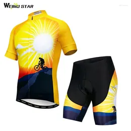 Racing Jackets Weimostar 2024 Pro Team Cycling Clothing Summer Mountain Bike Jersey Set Men MTB Bicycle Clothes