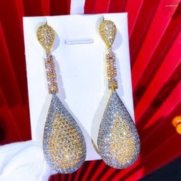 Dangle Earrings Missvikki Luxury Long Pendant For Fashion Noble Women Wedding Bridal Party Engagement Jewelry Gift