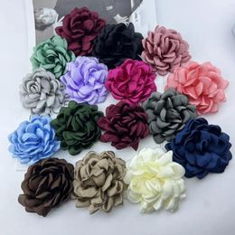 Brooches 10cm Multi Layered Camellia Brooch Handmade Korean Sweater Coat Pin Clothing Accessory Women Fabric Flower