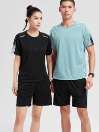 Running Sets 2 Pcs/Set Men's Tracksuit Gym Fitness Badminton Sports Suit Clothes Jogging Sport Wear Exercise Workout Set Sportswear