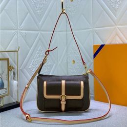 LOULS VUTT Genuine leather Womens messenger bags luxury tote handbag real leather baguette mirror quality square crossbody fashion bag Wurj
