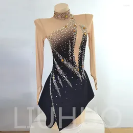Stage Wear LIUHUO Ice Figure Skating Dress Girls Women Teens Stretchy Spandex Competition Wholesale