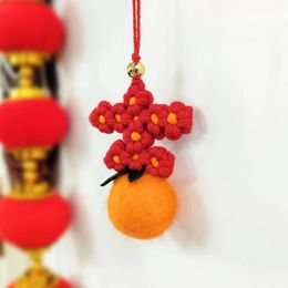 Decorative Figurines Hand-woven Bag Pendants Handmade Weaving Charms Good Luck And Safety Car National Style Decorations