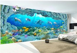 Custom wallpaper for walls 3d wallpapers for living room 3D stereo mural beach wallpapers TV background wall2043323