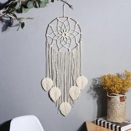 Decorative Figurines Nordic Style Hand-woven Tapestry Dream Catcher Macrame Wall Hanging Home Decoration Room Boho Decor Wind Chimes