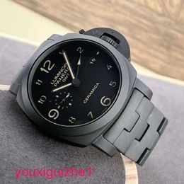 Male Wrist Watch Panerai LUMINOR Series Automatic Mechanical Mens Watch 44mm Small Dial Date Display Dual Time Zone PAM00438