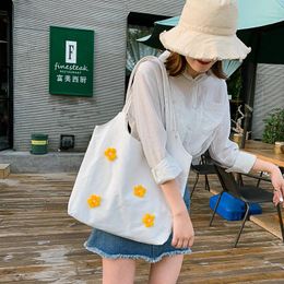 Shoulder Bags Floral Pattern Women's Bag 2024 Canvas Fashion Casual Handbag Trend Summer Simple Female Shopper