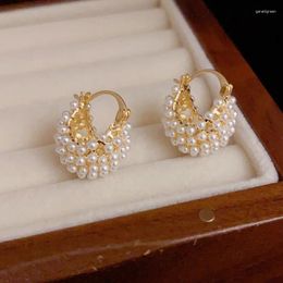 Stud Earrings Design Fashion Jewelry Mini Pearl Ring Ear Buckle For Woman Holiday Party Daily Exquisite Earring Gifts