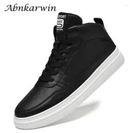Casual Shoes Genuine Leather High Top Skateboarding Cow Sneakers Autumn Winter Quality