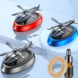 Solar Helicopter Car Air Freshener Interior Accessories Decoration Propeller Rotating Flavoring Diffuser