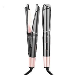 2 In 1 Hair Straightener and Curler Iron for All Types Ceramic Twisted Flat Styling 240425