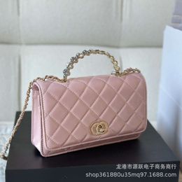designer purse handbag Pearl Handle Woc Bag Luxury Handheld Shoulder Oblique Straddle Womens Super Fashion channelies boy woc Trendy