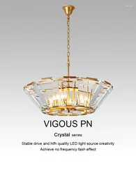 Chandeliers Post Modern Luxury LED Crystal Lustre Chandelier Living Dining Bedroom Room Decor Pendant Lamps Indoor Hanging Lighting Fixtures