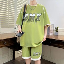 Men's Tracksuits 2024 Summer Sets Fashion Outdoor Sport Tracksuit Men Short Sleeve Shirt Shorts 2 Piece Suit Casual Joggers