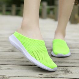 Slippers 2024 Women Sandals Fashion Wedges Platform Shoes Female Slides Breathable Mesh Lightweight Ladies Mule Footwear