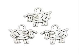 200pcslot Ancient Silver Alloy Animals Sheep Charms Pendants For diy Jewellery Making findings 15mm4031639