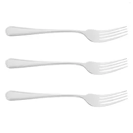 Dinnerware Sets 3 Pcs Household Big Fork Suit Flatware Dry Ice Plate Stainless Steel Dessert Kids Silverware