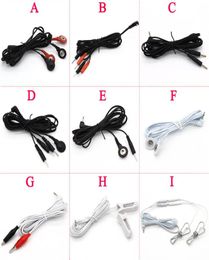 3pcslot 9 Kinds Cable Cord DC25 Tens Unit Line Electrode Clamp Electro Stimulation Cable DIY Lead Wire Electro Sex Accessories4154489