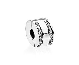 Classical design Authentic 925 Sterling Silver Clips Charms Original box for Beads Clips Bracelet jewelry making7273685