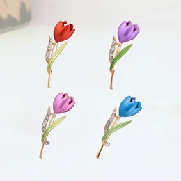 Brooches Tulip Shaped Breastpin Small Gift Creative Women Tulipes Costume Props Decoration