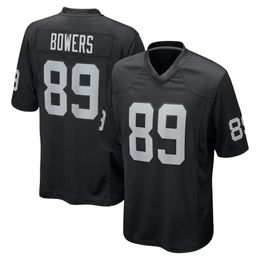2024 NEW Draught First Round Pick Player Game Jersey Football Jerseys 89 Brock Bowers Jersey Men's Women's Youth Game Custom S-6XL