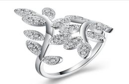 New leaf ring An olive branch silver plated 925 silver certification ring for female Jewellery 9694330