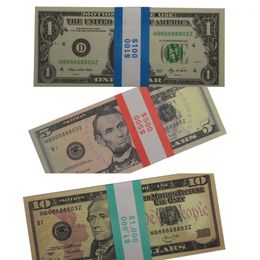 Movie prop banknote Party Games 10 dollars toy currency fake money children gift 1 20 50 Euro dollar ticketWTPJ