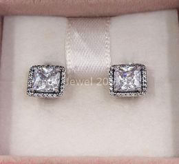 Timeless Elegance Stud Clear Cz Made of 925 Sterling Silver Fit European Style ALE Jewellery Andy Jewe2516808